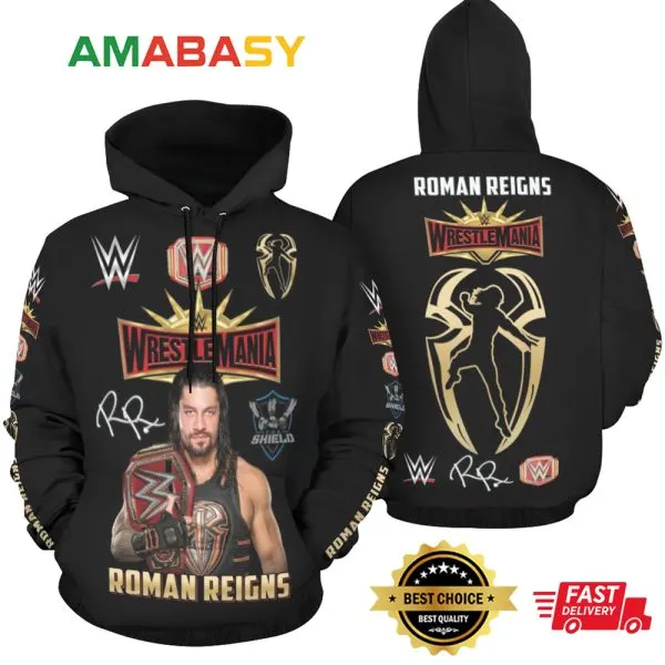 Roman Reigns WWE Wrestling 3D All Over Print Hoodie Gift For Men And Women