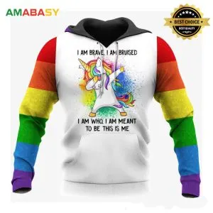 Unicorn Colorful Proud Gay LGBT Ally Rainbow Pride Month 3D All Over Print Hoodie