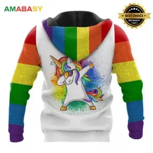 Unicorn Colorful Proud Gay LGBT Ally Rainbow Pride Month 3D All Over Print Hoodie