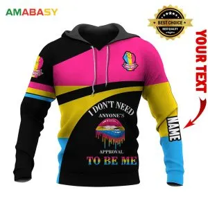 Proud PANSEXUALITY LGBT Ally Pride Month Rainbow Flag Personalized 3D All Over Print Hoodie