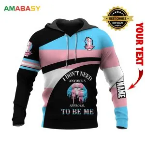 Proud TRANSGENDER LGBT Ally Pride Month Rainbow Flag Personalized 3D All Over Print Hoodie